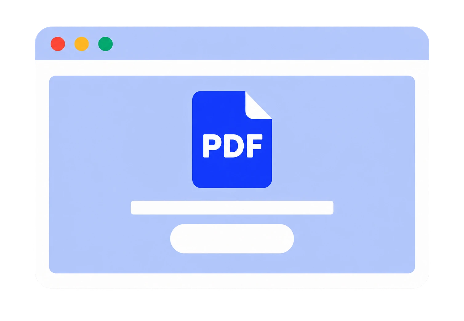 浏览器中的 PDF 文档工具示意图